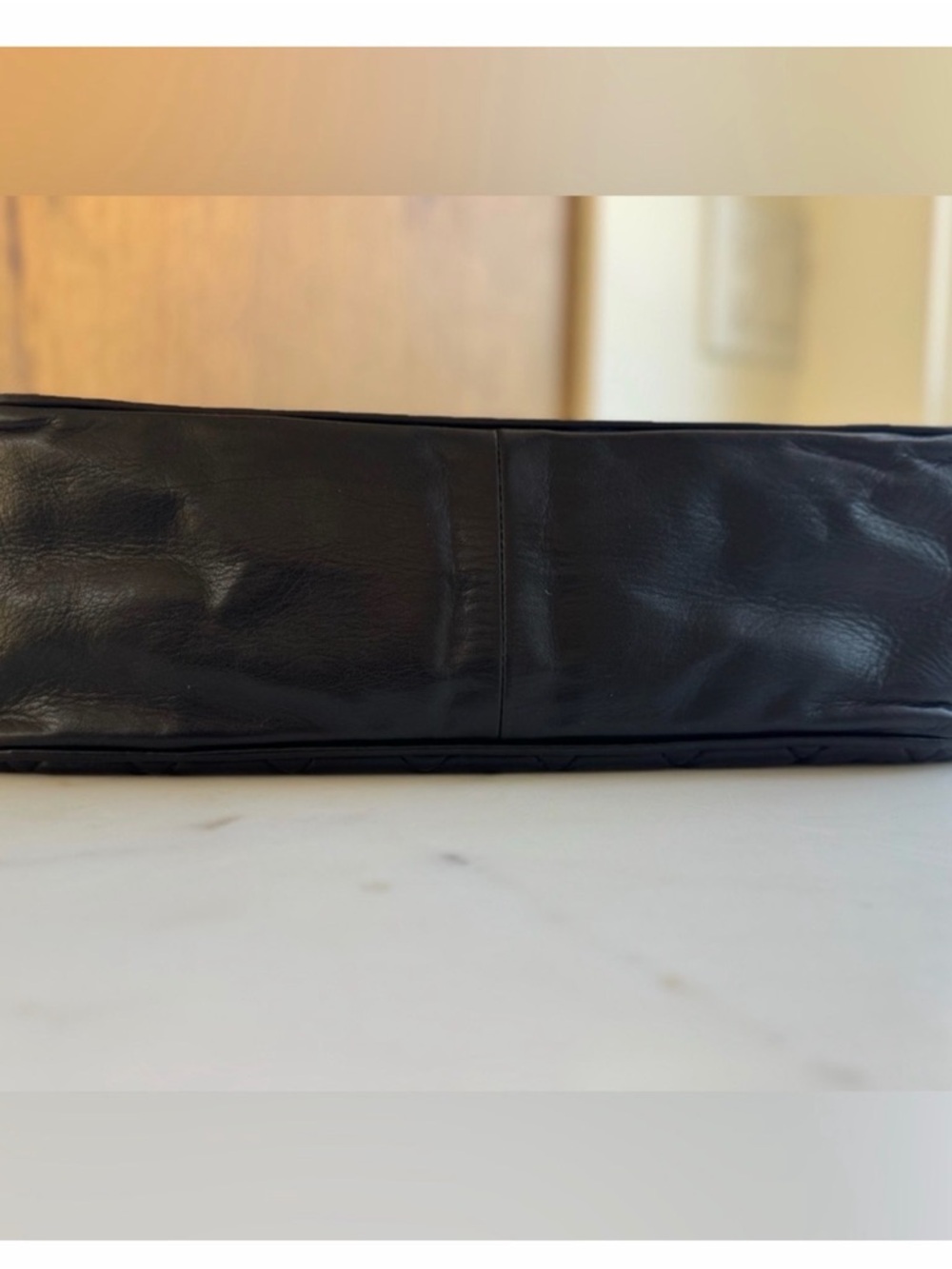 CHANEL Lambskin Black Quilted Leather Shoulder Bag with Gold Chain Straps - Picture 8 of 16